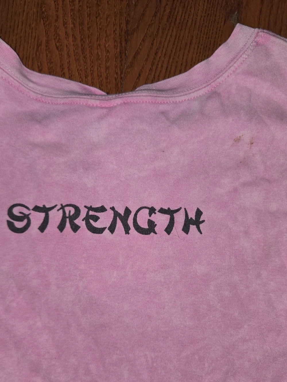 Pink Japanese Strength Short Sleeve Women's Tee Size XL